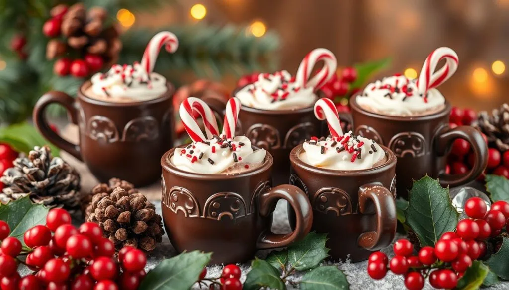 christmas chocolate hot cups